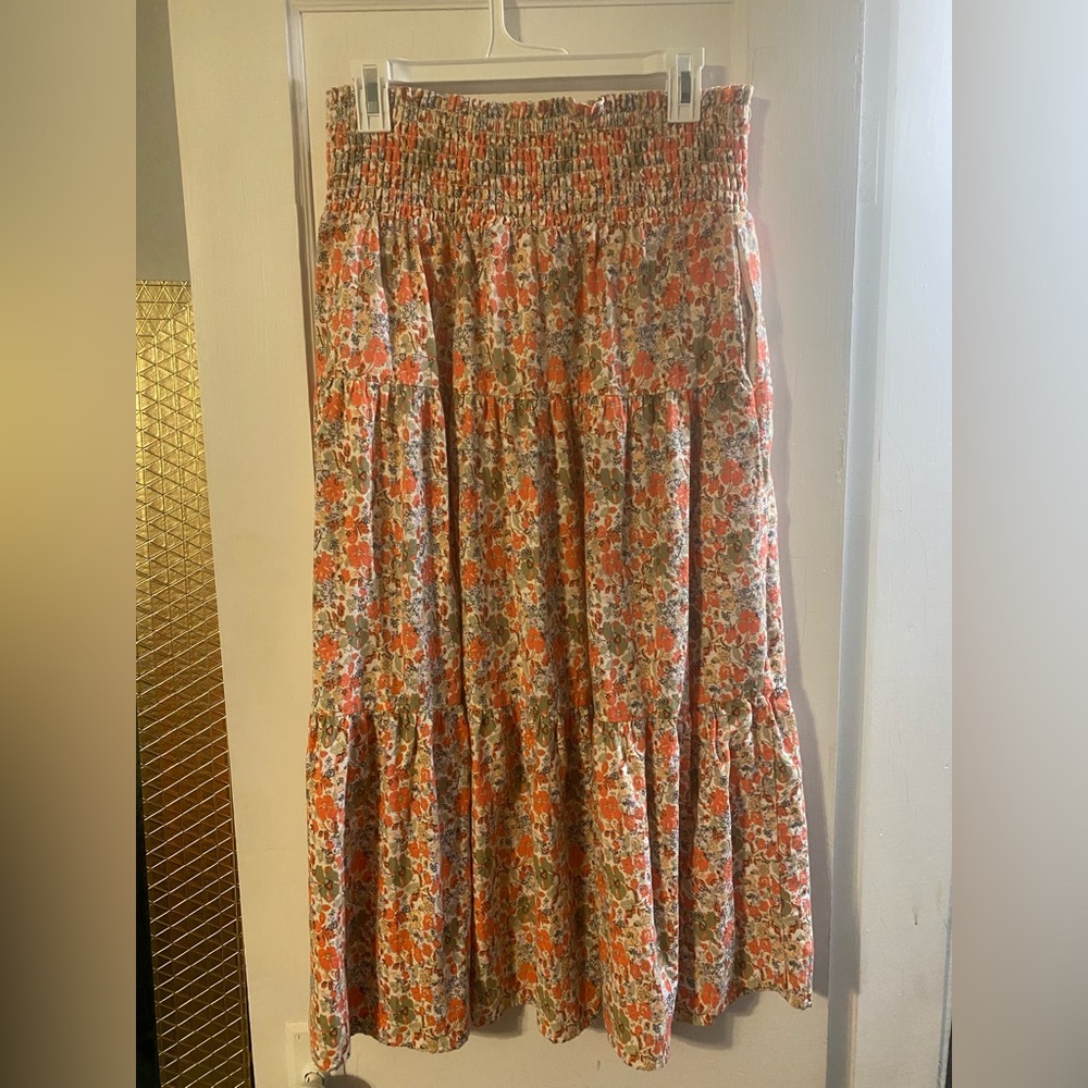 Floral maxi skirt